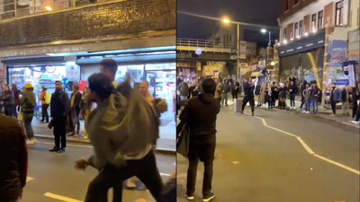 Peckham high street sees impromptu cricket match after bars close at 10pm