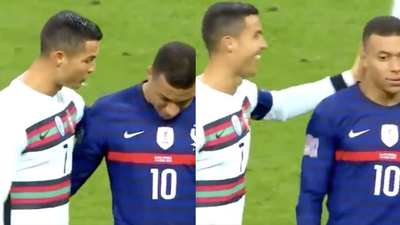 Kylian Mbappé and Cristiano Ronaldo share heartwarming moment during France vs Portugal