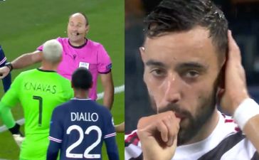 Bruno Fernandes scores re-taken penalty to give Man Utd lead at PSG