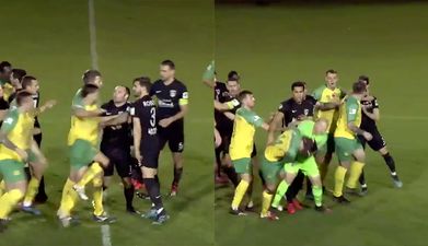 Welsh Premier League match descends into brawl with FOUR late red cards