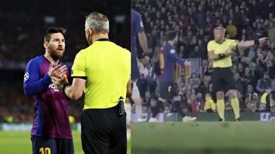 Referee told Lionel Messi to “show some respect” to Liverpool after *that* free-kick