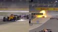 Horrific F1 crash sees driver emerge unscathed with car engulfed in flames