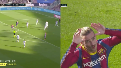 WATCH: Antoine Griezmann scores ridiculous volley for Barcelona