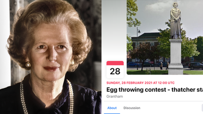 Thousands sign up to throw eggs at Margaret Thatcher statue unveiling