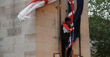 Protestor who set fire to Union Flag on the Cenotaph is spared jail