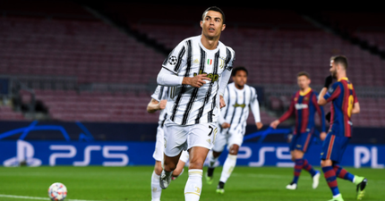 Cristiano Ronaldo has made 98 goal contributions in 100 Juventus games