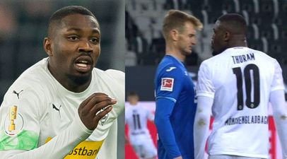 Marcus Thuram sent off for spitting in the face of opponent