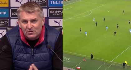 Furious Dean Smith slams Man City opener decision after being sent off by Jon Moss