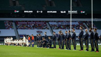 Scotland and England rugby players criticised for refusing to take the knee