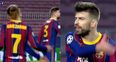 Gerard Pique and Antoine Griezmann involved in heated exchange during PSG defeat