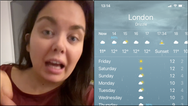 Scarlett Moffatt Discovers ‘30% Rain’ On Weather App Doesn’t Mean Chance of Rain