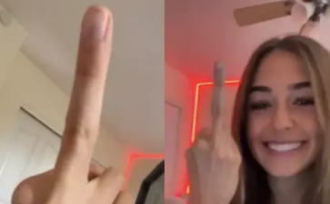 Woman with huge middle finger goes viral on TikTok