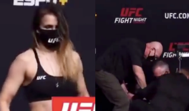 UFC fighter faints on scales during weigh-in