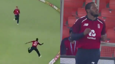 Chris Jordan pulls off jaw-dropping catch in T20 vs India