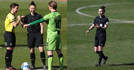 Rebecca Welch becomes first female referee to officiate EFL game