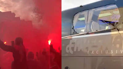 Real Madrid team bus attacked upon arrival at Anfield ahead of Liverpool clash