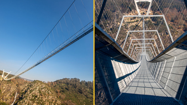 World's longest pedestrian suspension bridge unveiled in Arouca Geopark, Portugal