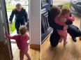 Irish mother reunites with her child as she returns from Navy ship