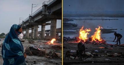 Bodies wash up on banks of India’s holiest river as Covid rips through country