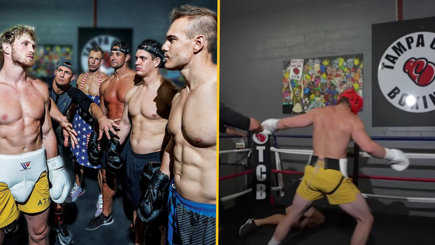 Logan Paul drops 4 NFL players in sparring