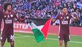 Leicester duo unveil Palestine flag during FA Cup final celebrations