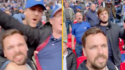 WATCH: Chelsea fans celebrating FA Cup final equaliser only to see it disallowed