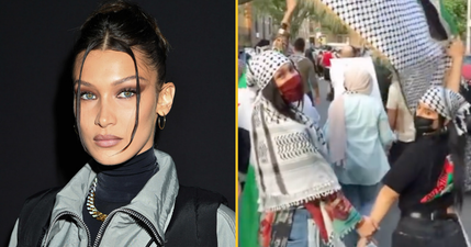 Bella Hadid cries for Palestine as she joins New York protests