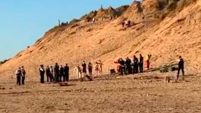 Three men stabbed in ‘fight’ involving axe and Samurai sword on beach