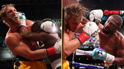 Crowd boo disappointing Floyd Mayweather vs Logan Paul fight