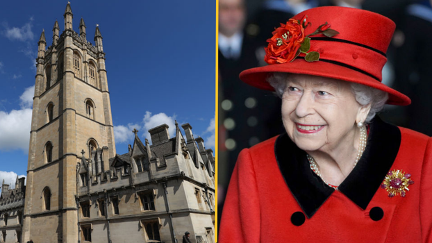 Magdalen College students remove image of the Queen