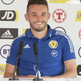 John McGinn asks for a bottle of Coke at Euros press conference