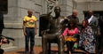 700-pound George Floyd statue unveiled in US