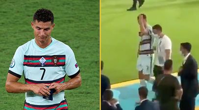 Angry Cristiano Ronaldo kicks armband away in disgust after Euro 2020 exit