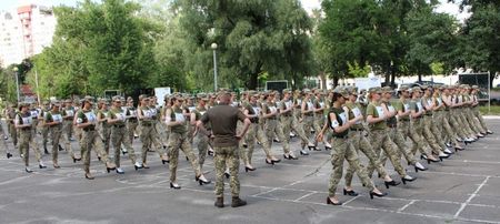 Anger as female soldiers in Ukraine made to march in heels