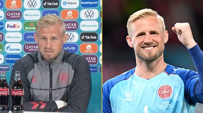 Kasper Schmeichel has brutal response when asked how he’ll stop it coming home