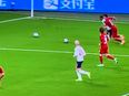 Fans notice a second ball on pitch just before England’s penalty against Denmark