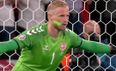 Kasper Schmeichel targeted with laser pointer as Harry Kane took winning penalty