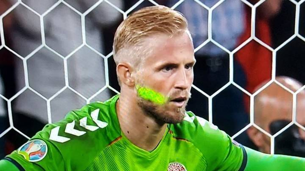 England fined €30,000 over Schmeichel laser pointer incident