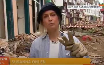 Reporter suspended after being filmed ‘muddying herself to fake helping flood clean up’