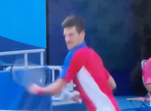 Novak Djokovic smashes racket in furious outburst during Olympic defeat