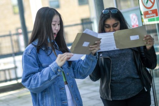 Students open their A level results