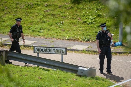 POlice patrol after Plymouth shooting