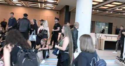 The moment anti-vaxx protesters storm ITN’s London office