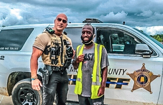 Cop looks like Dwayne Johnson