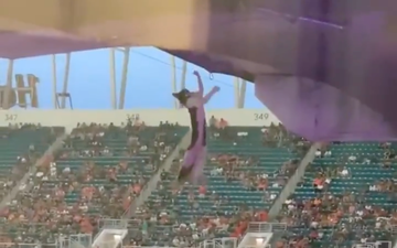 Fans save dangling cat at American football game