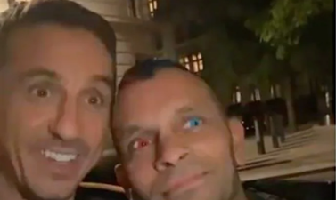 Gary Neville’s Instagram Live descends into chaos after meeting ‘guy from the future’