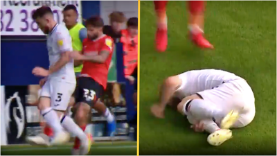 Henri Lansbury somehow escapes red card after brutal tackle