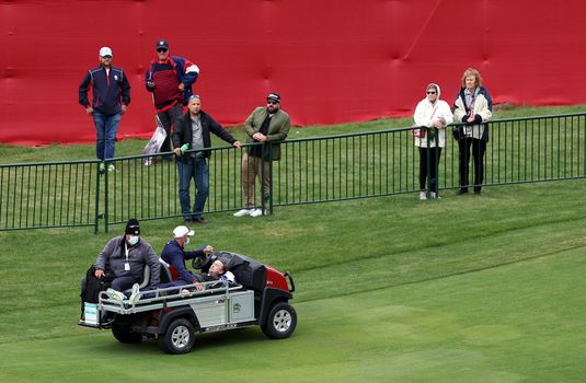 Tom Felton collapses during celebrity golf match