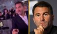 Eddie Hearn involved in heated exchange with fan at Joshua vs Usyk fight