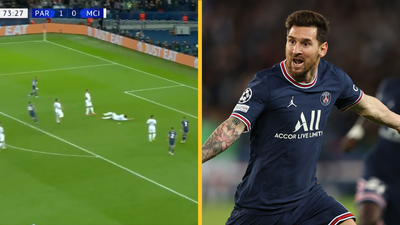 Lionel Messi scores his first PSG goal in spectacular style